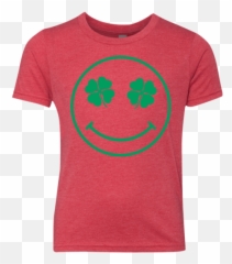 Irish Smiley Youth Triblend T Emoji,80's Wink Emoticon