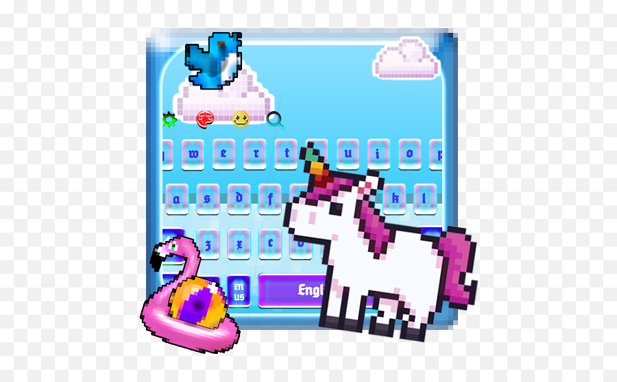 Amazoncom Pixel Unicorn Keyboard Theme Appstore For Android - Dot Emoji,Cute Emoji Keyboard For Android