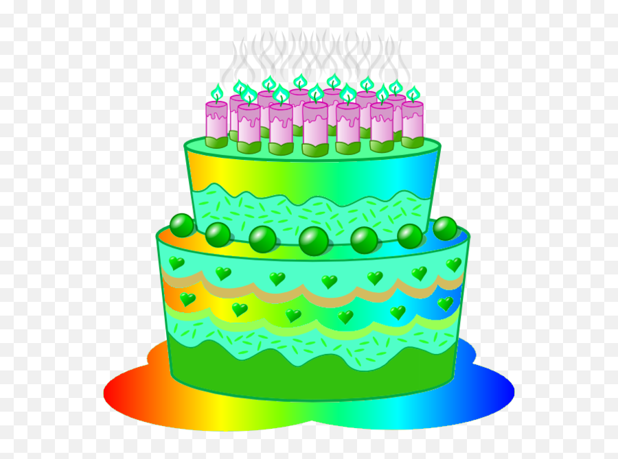 Download Birthday Cake B Image - Green Birthday Cake Clipart Emoji,Birthday Cake Emoji Code For Facebook