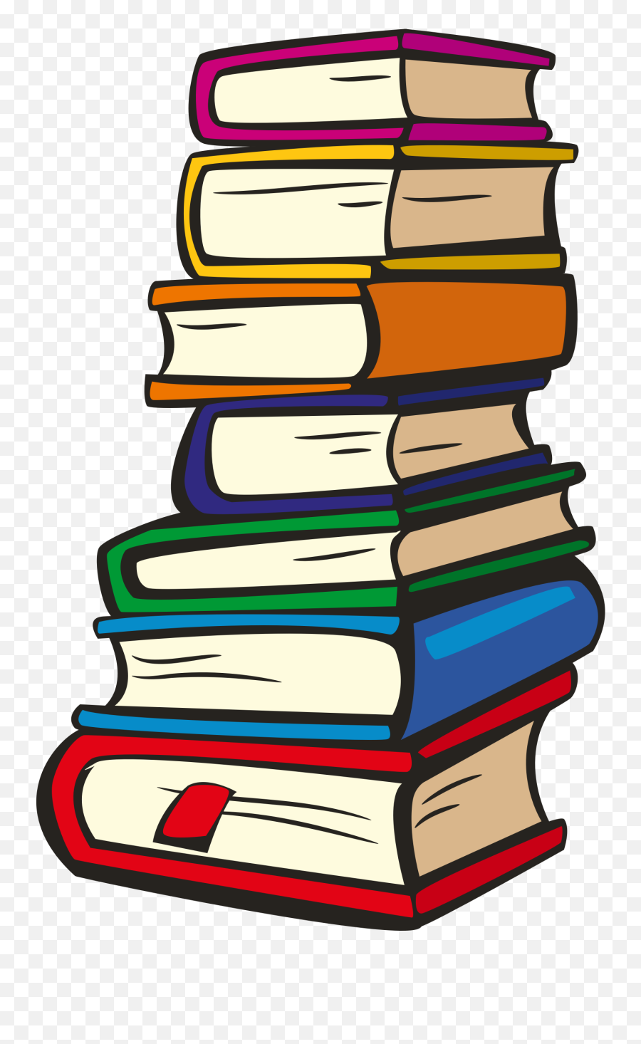 Download Hd Stack Of Books Big Image Png - Books Clip Art Emoji,Literature Emoji