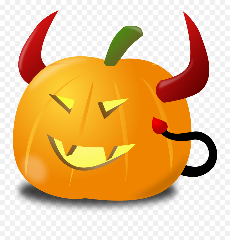 Devil Clipart Halloween Devil Halloween Transparent Free - Pumpkin With Devil Horns Emoji,Dancing Girl Emoji Halloween Costume