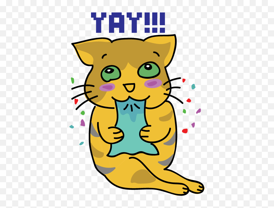 Funny Cat Emoji Stickers - Happy,Cute Cat Emoji