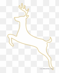 Deer Outline Coloring Pages 32 Deer Outline Free Cliparts - Reindeer Silhouette Coloring Page Emoji,John Deere Emoji