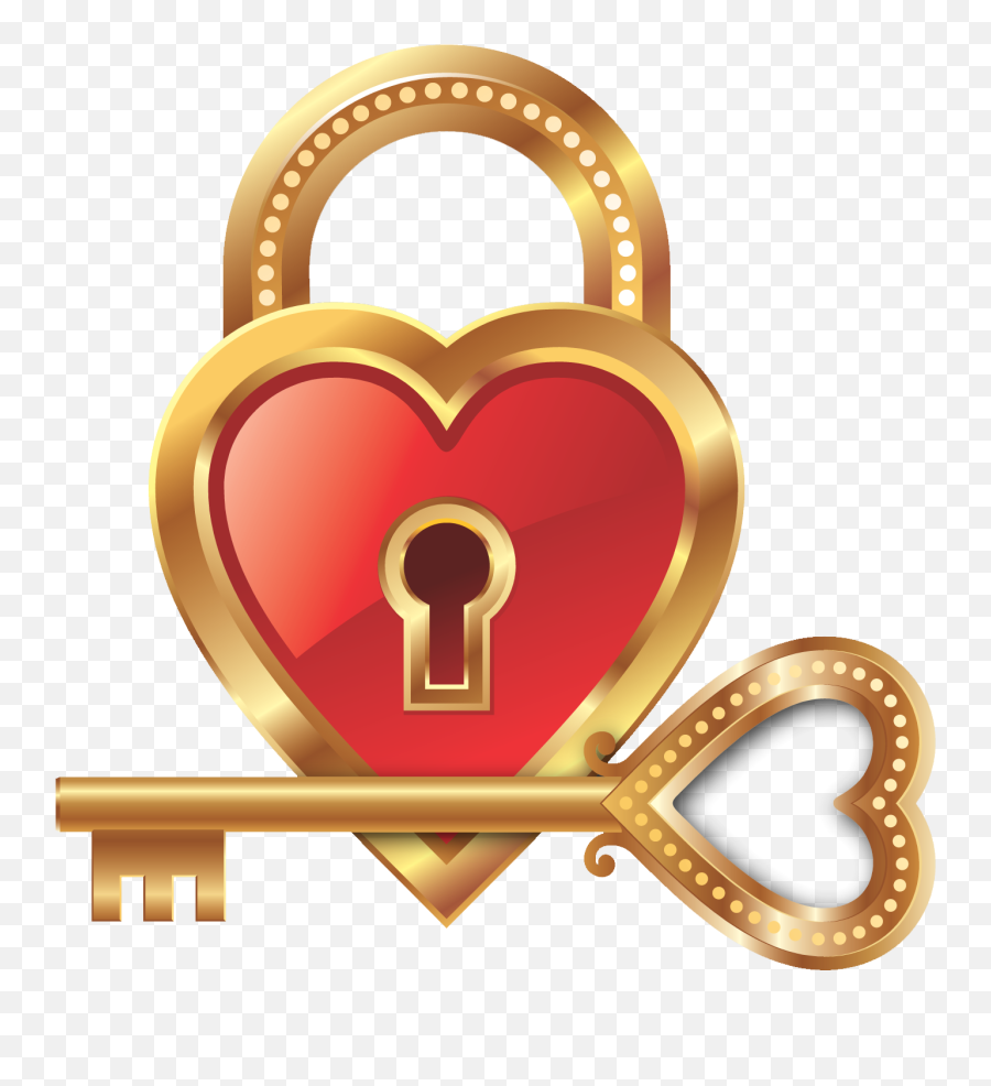 Love Lock Key Heart Clip Art - Key And Lock Png Emoji,Lock Emoji