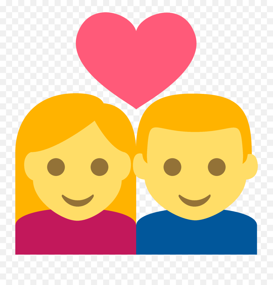 Couple With Heart Emoji Clipart Free Download Transparent - Couple With Love Emoji,Free Heart Emoticon