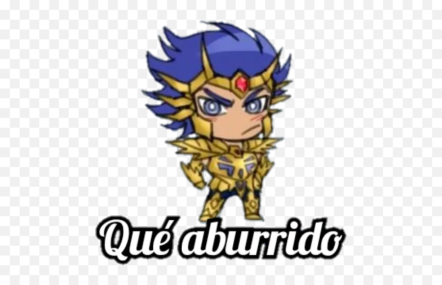 Caballeros Del Zodiaco Límmiðar Fyrir Whatsapp - Sticker De King Of Fighters Emoji,Emoji Aburrido