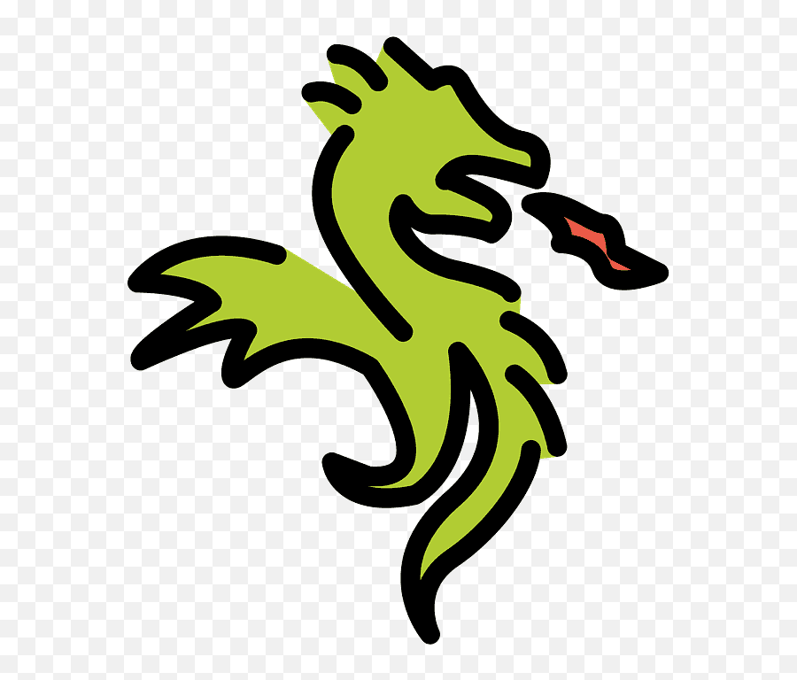 Dragon Emoji Clipart - Drachen Emoji,Dragon Emoji Png