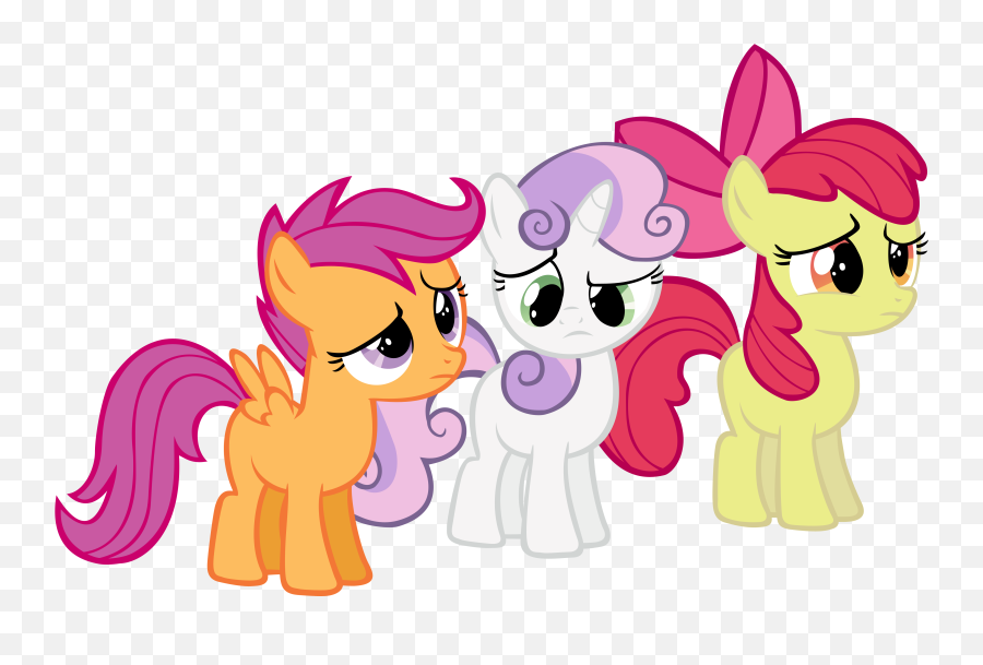 Sad My Little Pony Cutie Mark Crusaders - Mlp Cutie Mark Crusaders Emoji,Mlp Emotion Cutimark