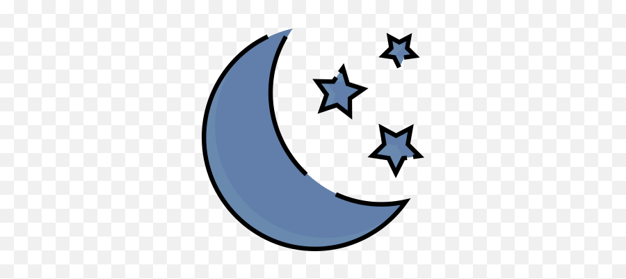 Meteorology Moon Night Sign Stars - Luna Y Estrellas Icono Emoji,Emoticon Web Moon Stars