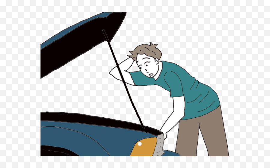 Tires Clipart Broken - Car Broke Down Cartoon Png Broke Down Car Cartoon Free Emoji,Animated Emoticons Driving Car