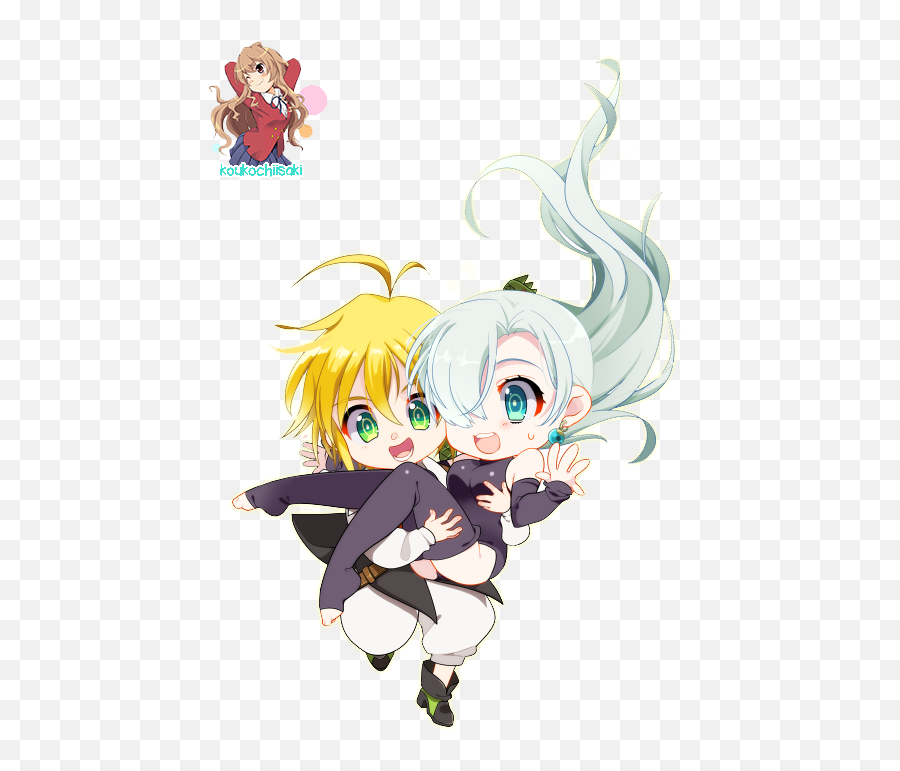 Nanatsu No Taizai Meliodas Chibi - Meliodas E Elizabeth Png Emoji,Seven Deadly Sins Emoji