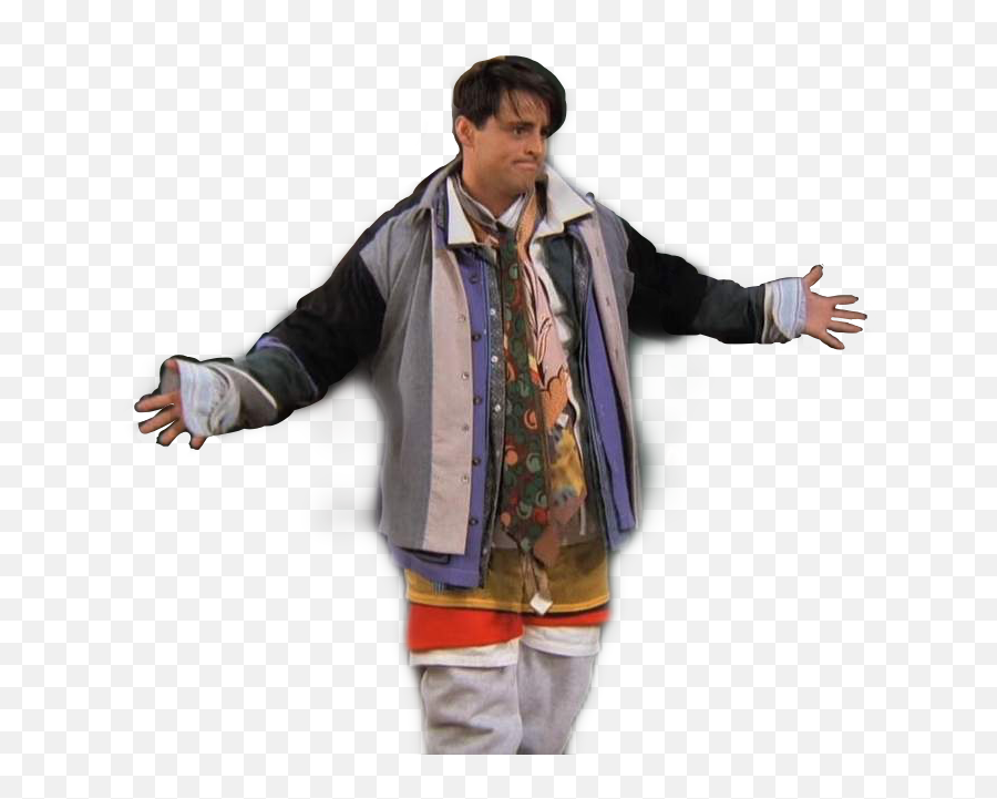 Friends Joey Joeytribbiani Sticker - Joey With All Clothes Emoji,Joey Tribiani Emoji