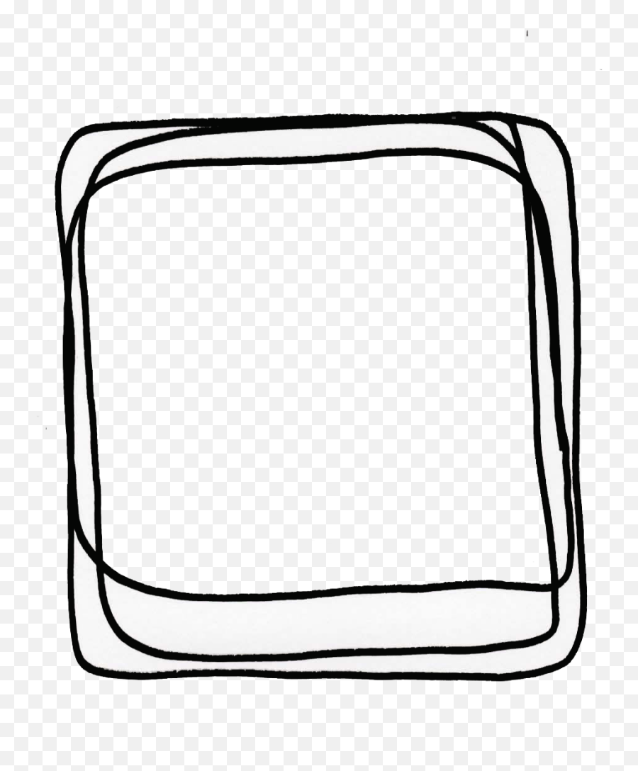 Square Frame - Line Art Clipart Full Size Clipart Line Art Emoji,Emoji Picture Frames