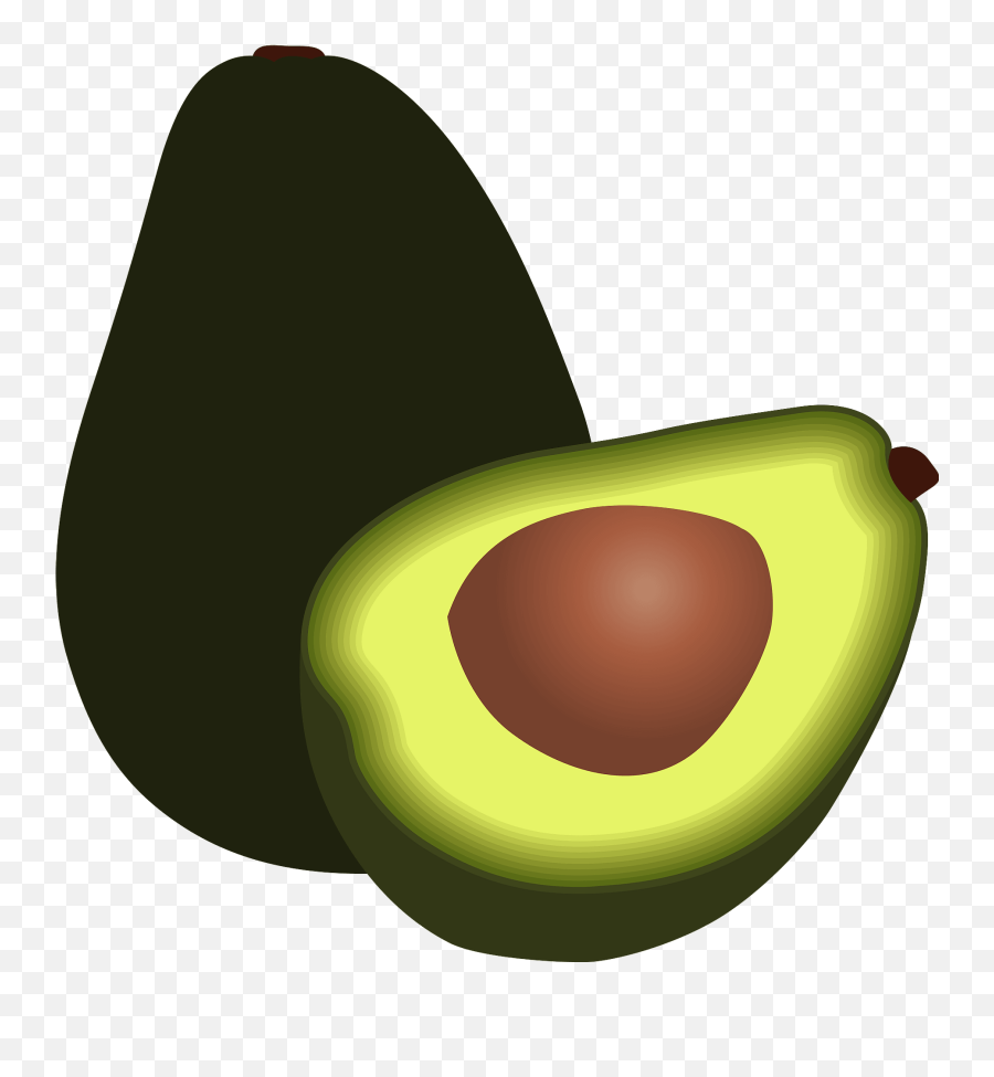 Avocado Half With Seed Clipart - Avocados Clipart Emoji,Avocado Emoji Png