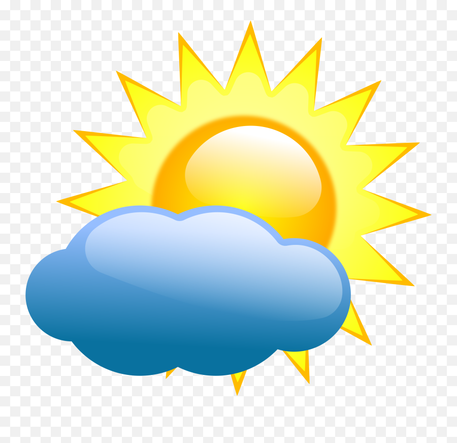 Fine Clipart Of Mostly Bbc And Bbc Phonic - Weather Symbols Emoji,Weather Emoticons Mostly Cloudy