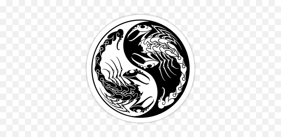 Balance Coated Equilibration Yin Yang Tattoos Png - 6040 Scorpion Yin Yang Tattoo Emoji,Ying Yang Emoji