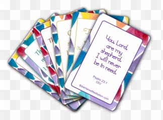 Psalm 23 - 1 Bible Verse Meditation Cards Horizontal Emoji,Bible Verses For Emotions
