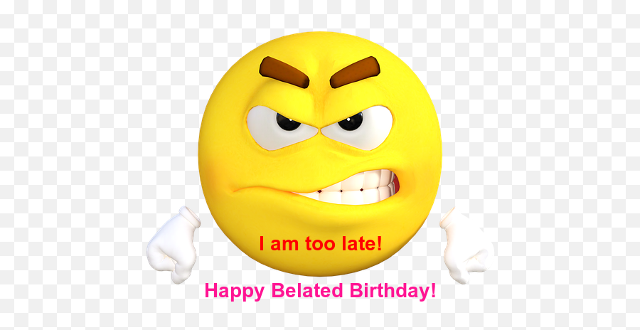 100 Happy Late Birthday For Brother Sister Friends Mom Dad - Hangry Clipart Emoji,Happy Birthday Emoji