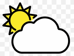 Sun Behind Large Cloud Emoji Clipart - Meaning,Large Emoji