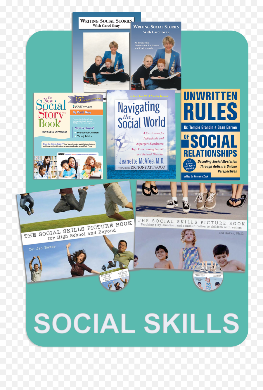 Social Skills Package - Social Skills Books Cover Emoji,The Autism Social Skills Picture Book: Teaching Communication, Play And Emotion