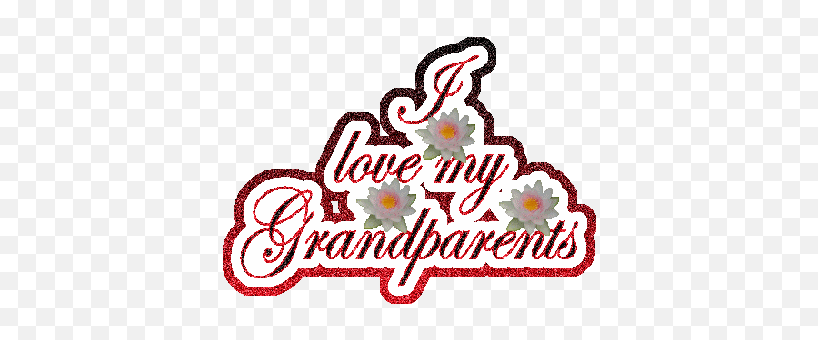 I Love My Grandparents - Floral Emoji,Love And Emotion Quotes