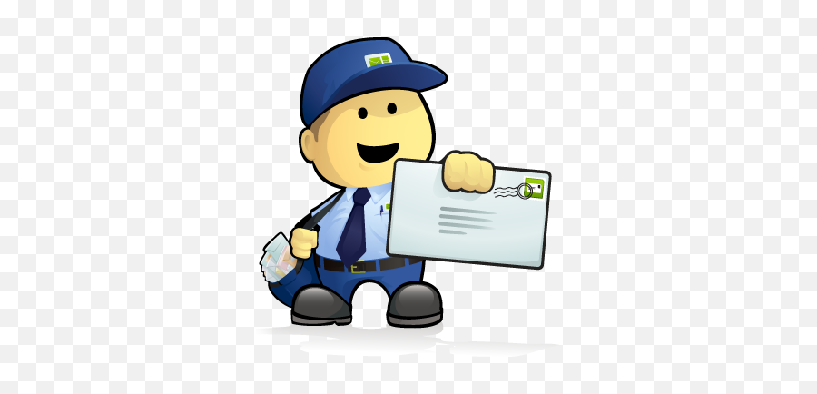 Mail Man Cartoon Transparent Background - Mr Postman Cartoon Emoji,Mailbox Postman Emoji