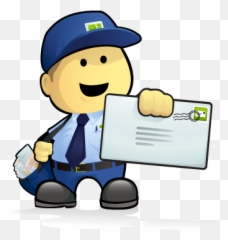 Mail Man Cartoon Transparent Background - Mr Postman Cartoon Emoji,Mailbox Postman Emoji