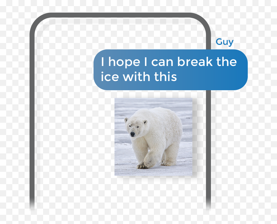 The Perfect Online Dating Opener Chattraction - Polar Bear Emoji,Ice Bear Showing Emotion