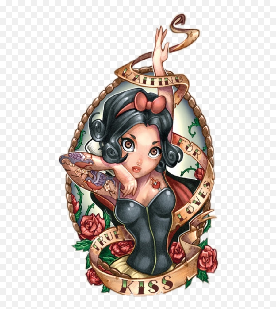Disneyprincess Tattoo Sticker - Tattooed Snow White Emoji,Bwa Emoji