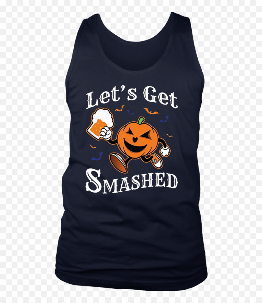 Lets Get Smashed Halloween Drinking - Sleeveless Emoji,Booing Emoticon