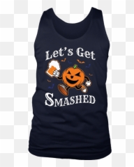 Lets Get Smashed Halloween Drinking - Sleeveless Emoji,Booing Emoticon