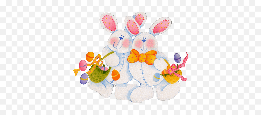 Gifs Animados De Huevos Conejos Y Muñequitos De Pascua - Conejo De Pascua Gif Emoji,Huevos De Pascua Emojis
