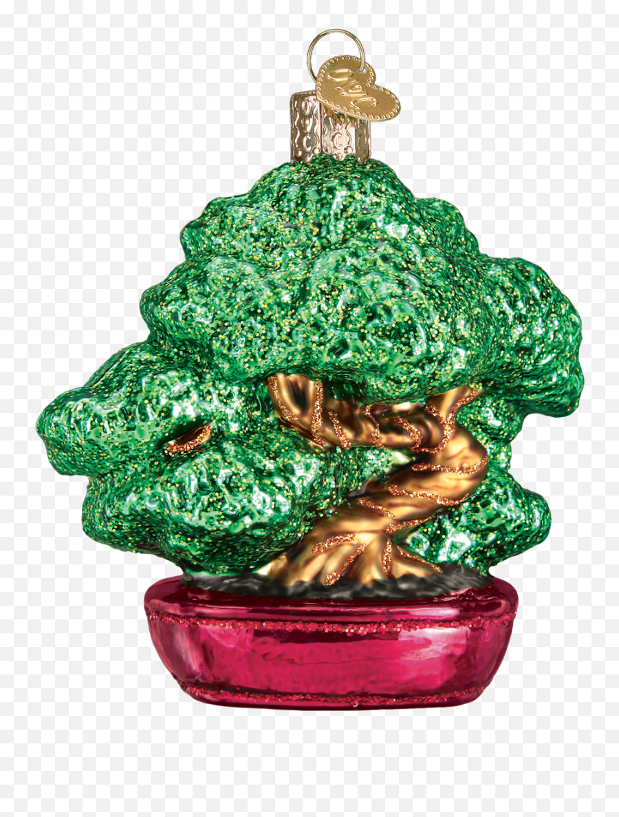 Bonsai Tree Ornament In 2021 - Old World Christmas Emoji,Christmas Ornament Emotions