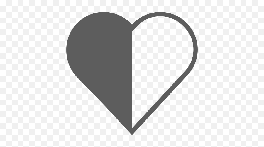 Free Heart Icon Of Line Style - Available In Svg Png Eps Half Filled Heart Icon Emoji,100 Png Heart Emoji