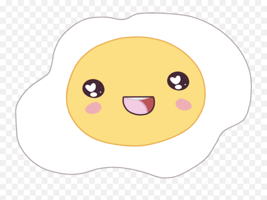 Kawaii Egg Eggs Food Face Sticker By Kawaii - Happy Emoji,Happy Egg Emoji