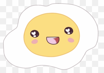 Kawaii Egg Eggs Food Face Sticker By Kawaii - Happy Emoji,Happy Egg Emoji