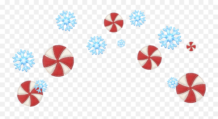 Peppermint Snow Snowflake Sticker - Horizontal Emoji,Peppermint Emoji