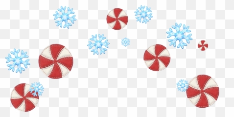Peppermint Snow Snowflake Sticker - Horizontal Emoji,Peppermint Emoji