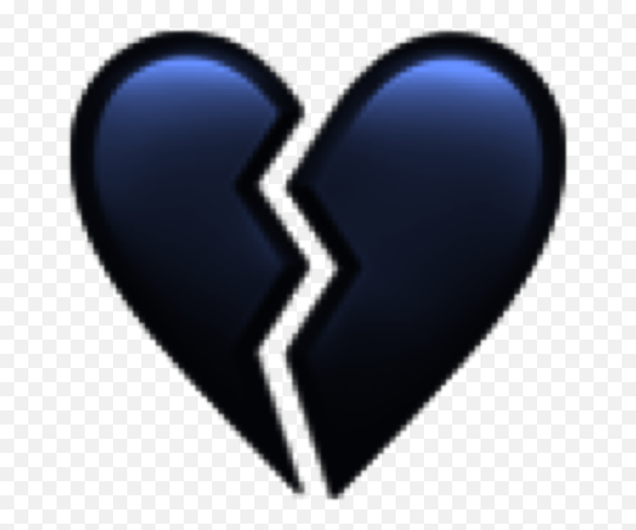Black Blue Emoji Broken Heart Sticker By - Girly,Object Emoji With Blue Siren