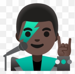 Dark Skin Emoji - Icon,Emoticon For Singing From Your Heart