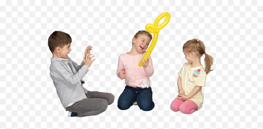 Foto De Niños Felices Jugando Con Globo Emoji,Emoticon De Niños Felices