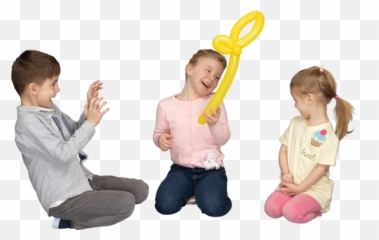 Foto De Niños Felices Jugando Con Globo Emoji,Emoticon De Niños Felices