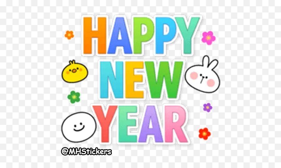 New Year Sticker Pack - Stickers Cloud Emoji,New Year Emojis For 2019