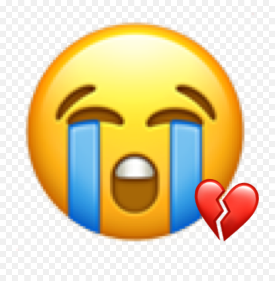 Emoji Sad Brokenheart Sademoji Sticker By Vibi96,Heartbroken Emoji