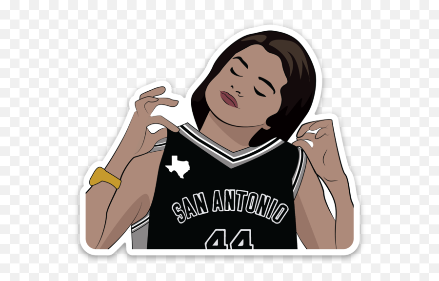 San Antonio Super Fan Sticker Emoji,Woman Emoji Hand Up