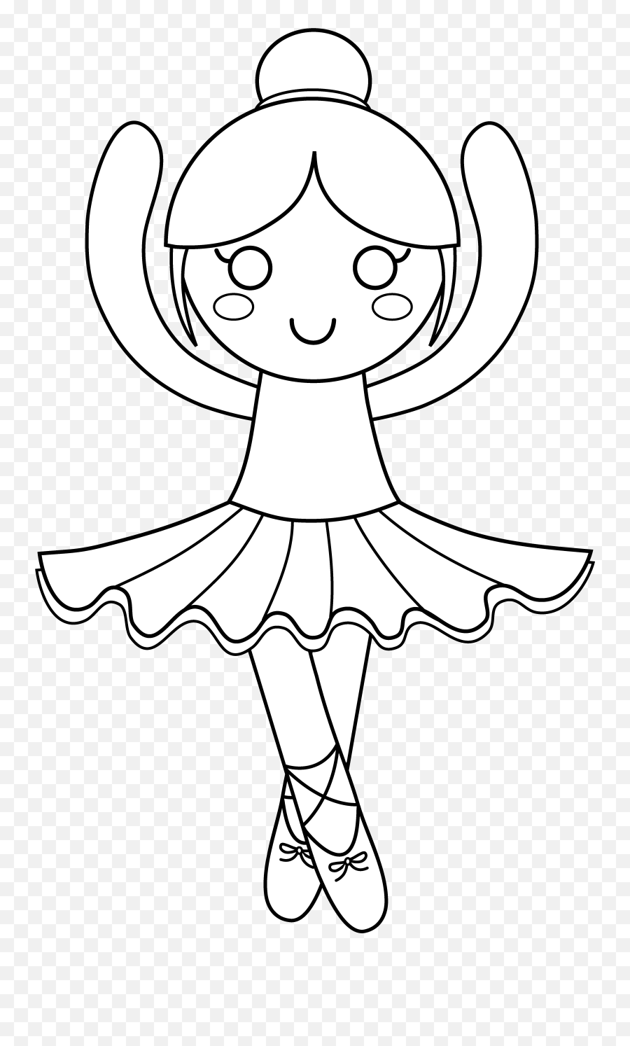 Ballet Dancer Coloring Pages Png Free - Easy Ballerina Coloring Pages Emoji,Emoji Coloring Sheets