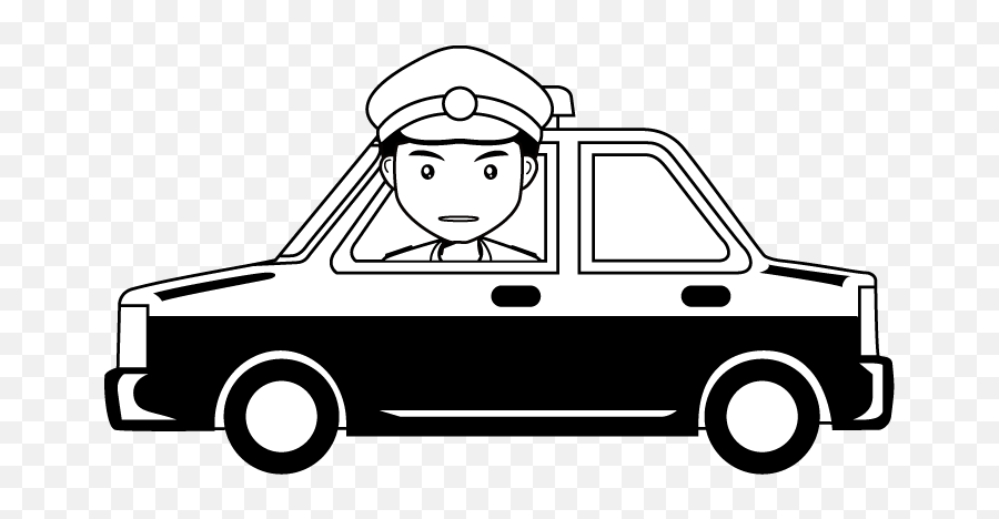 Police Car Clip Art Clipart 3 - Clipartix Policeman Police Car Clipart Black And White Emoji,Police Car Emoji