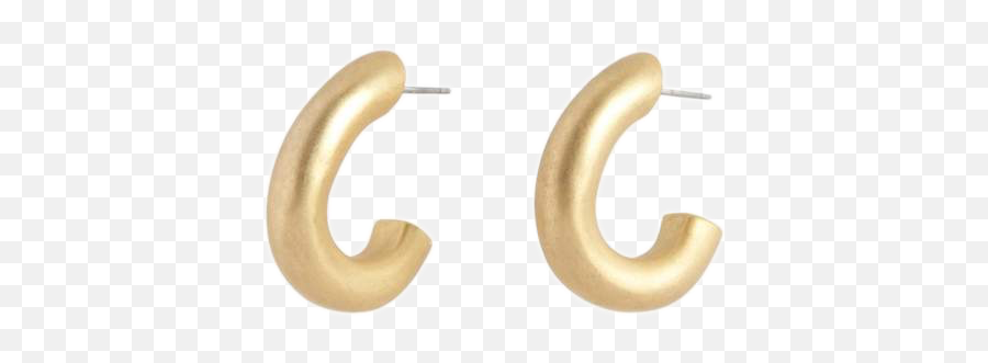 Hoop Earrings - Solid Emoji,Gold Emoji Earrings