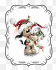 Cat Dog Friends Hug Sticker Emoji,Christmas Emojis Hug