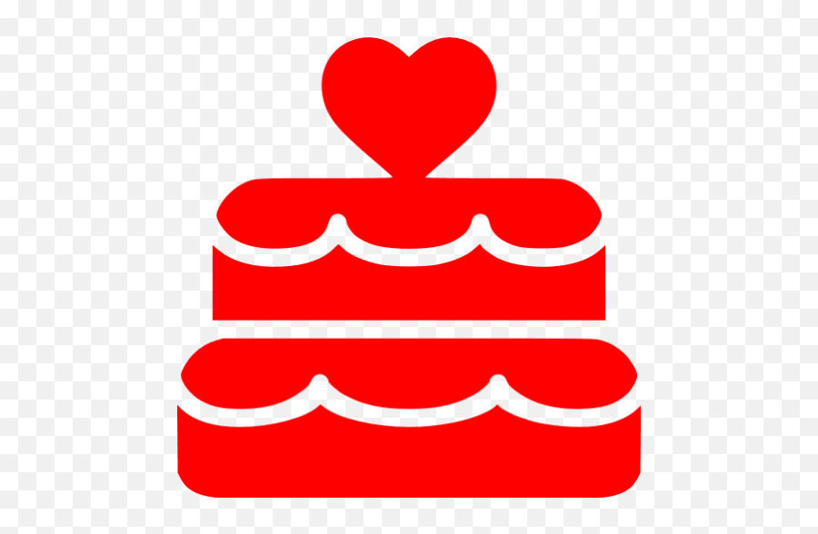Red Wedding Cake Icon - Pink Cake Icon Png Emoji,Birthday Cake Emoticon Red
